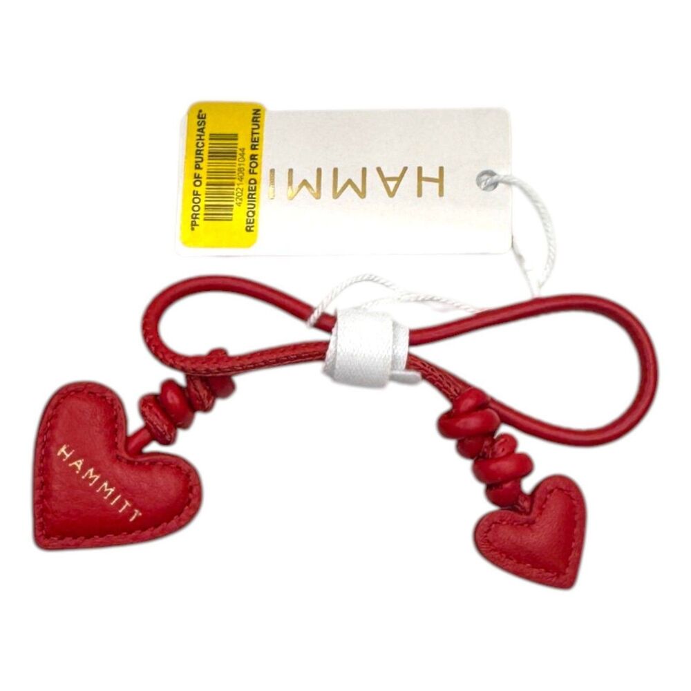 Hammitt Love Crush Chili Red Leather Heart Bag Charm NWT Purse Accessory